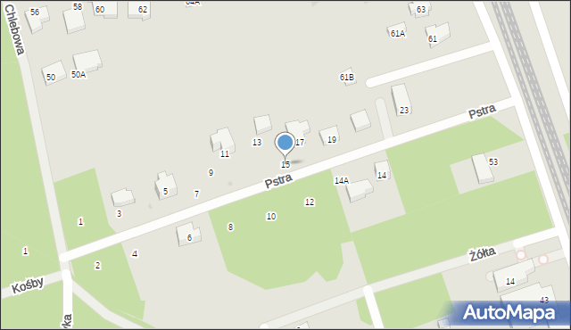 Warszawa, Pstra, 15, mapa Warszawy