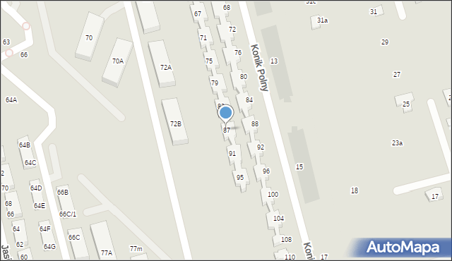 Warszawa, Pszczółki Mai, 87, mapa Warszawy