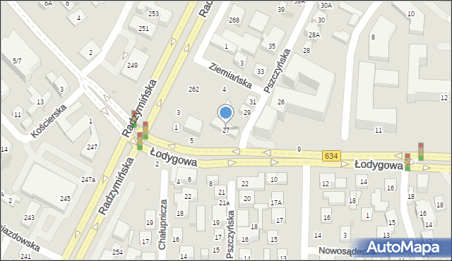 Warszawa, Pszczyńska, 27, mapa Warszawy