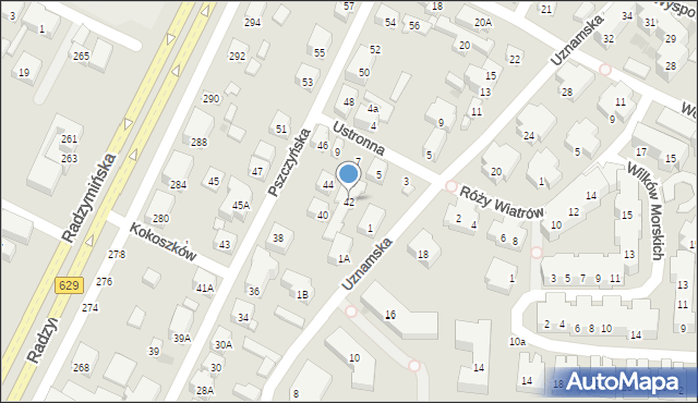 Warszawa, Pszczyńska, 42, mapa Warszawy