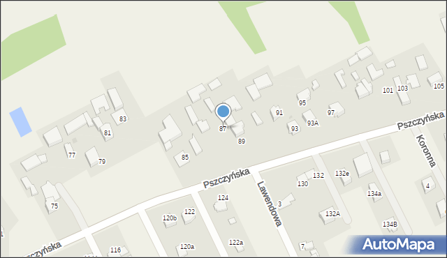 Warszowice, Pszczyńska, 87, mapa Warszowice