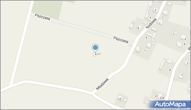 Wierzchowice, Pszczela, 7, mapa Wierzchowice