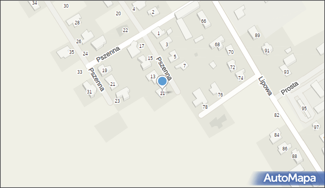 Wilkowice, Pszenna, 11, mapa Wilkowice