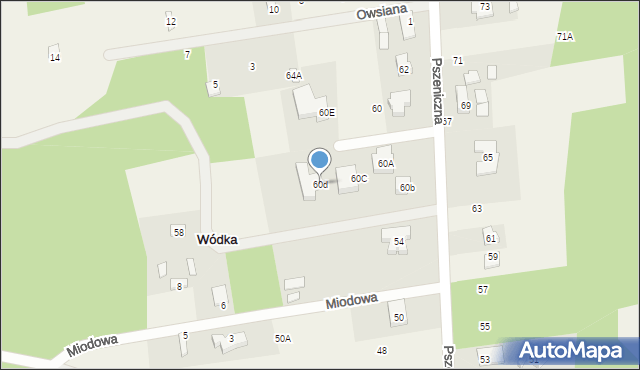 Wódka, Pszeniczna, 60d, mapa Wódka