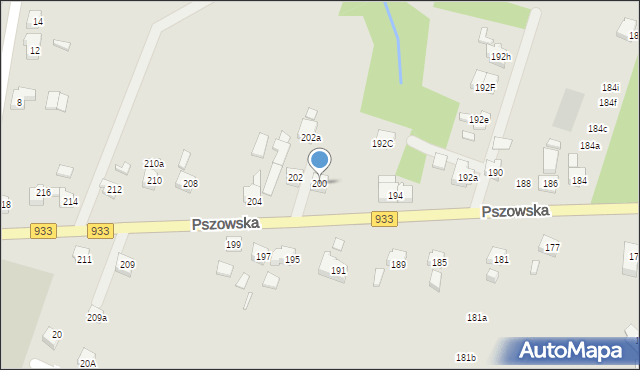 Wodzisław Śląski, Pszowska, 200, mapa Wodzisławia Śląskiego