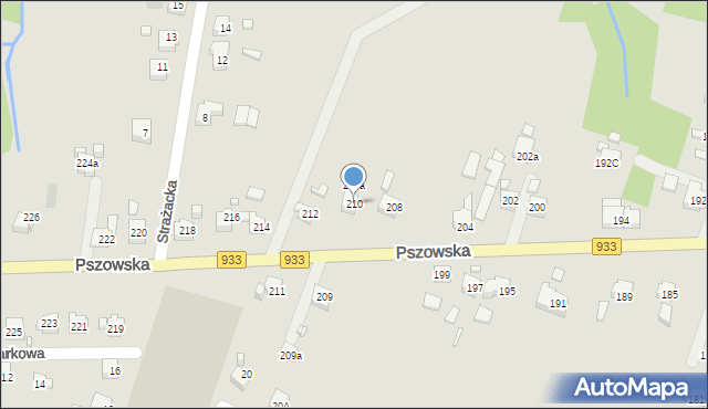 Wodzisław Śląski, Pszowska, 210, mapa Wodzisławia Śląskiego