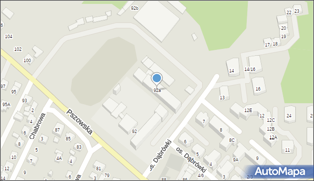 Wodzisław Śląski, Pszowska, 92a, mapa Wodzisławia Śląskiego