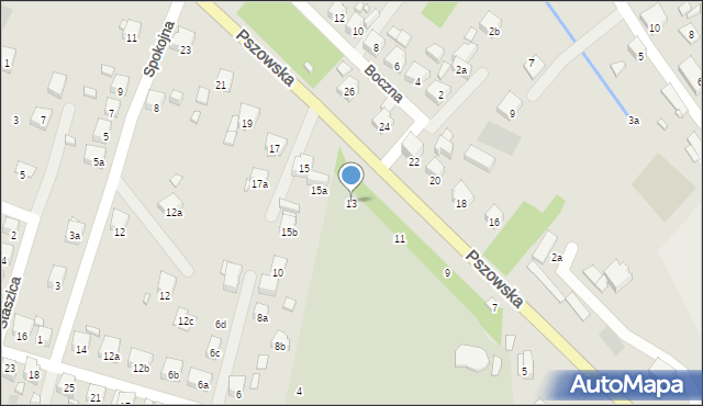 Wodzisław Śląski, Pszowska, 13, mapa Wodzisławia Śląskiego