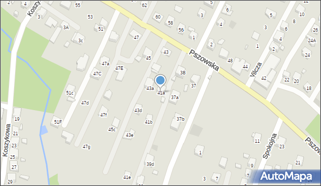 Wodzisław Śląski, Pszowska, 41a, mapa Wodzisławia Śląskiego