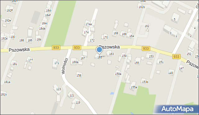 Wodzisław Śląski, Pszowska, 165, mapa Wodzisławia Śląskiego