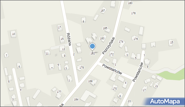 Wola, Pszczyńska, 181, mapa Wola