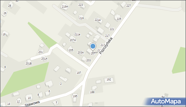 Wola, Pszczyńska, 207, mapa Wola