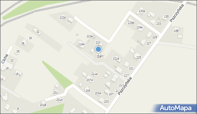 Wola, Pszczyńska, 219, mapa Wola
