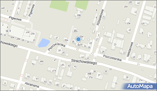 Wrocław, Pszczelarska, 33, mapa Wrocławia