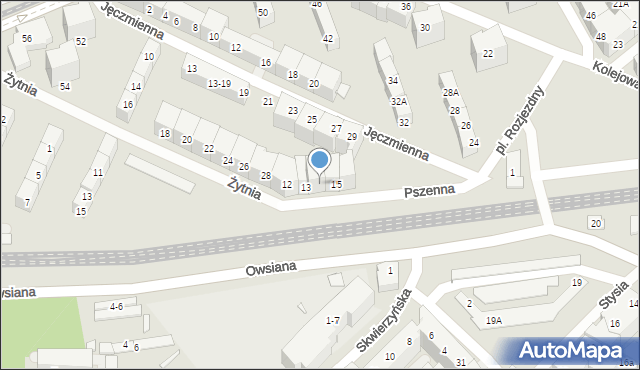 Wrocław, Pszenna, 14, mapa Wrocławia