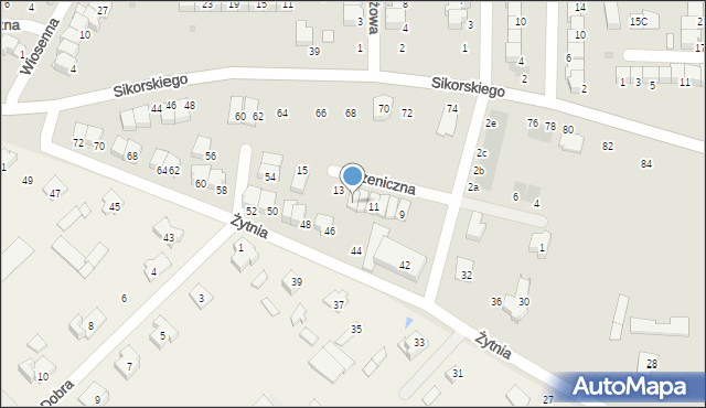 Wyszków, Pszeniczna, 11b, mapa Wyszków