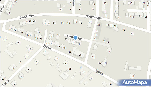 Wyszków, Pszeniczna, 9b, mapa Wyszków