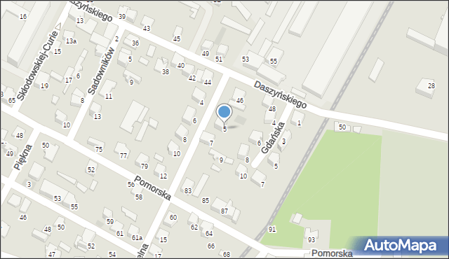 Zawiercie, Pszczelna, 5, mapa Zawiercie