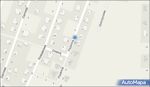 Zielonka, Pszenna, 15, mapa Zielonka