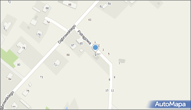 Żółtańce-Kolonia, Pstrągowa, 4, mapa Żółtańce-Kolonia