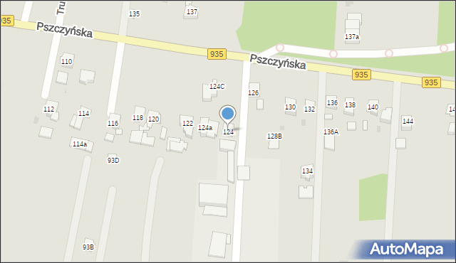 Żory, Pszczyńska, 124, mapa Żor