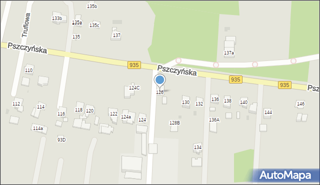 Żory, Pszczyńska, 126, mapa Żor