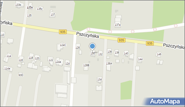 Żory, Pszczyńska, 130, mapa Żor