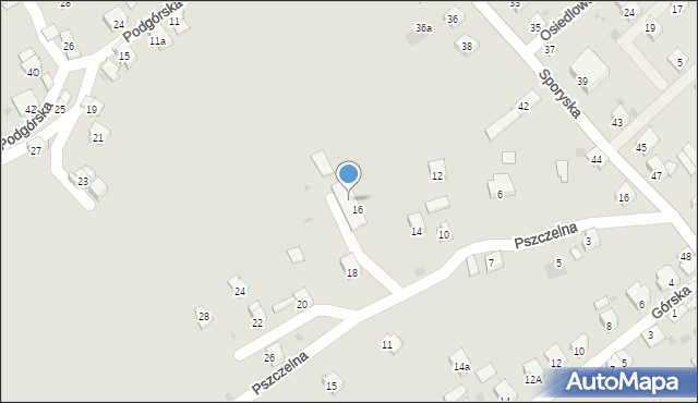 Żywiec, Pszczelna, 16b, mapa Żywiec