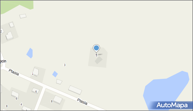 Borzęcin, Ptasia, 5, mapa Borzęcin