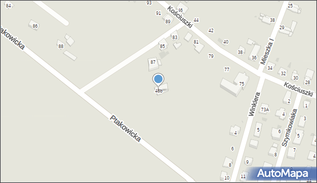 Bytom, Ptakowicka, 48b, mapa Bytomia