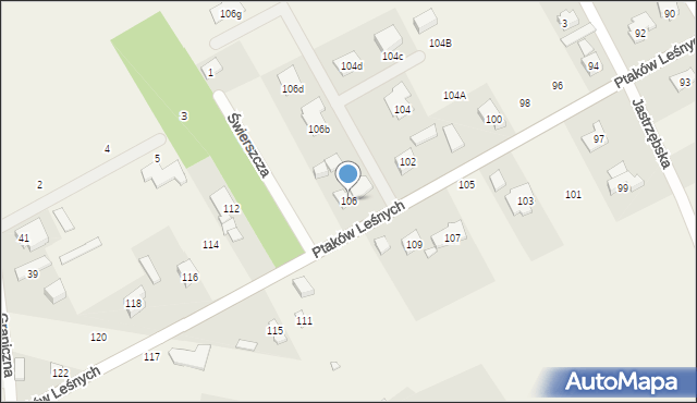 Jastrzębie, Ptaków Leśnych, 106, mapa Jastrzębie