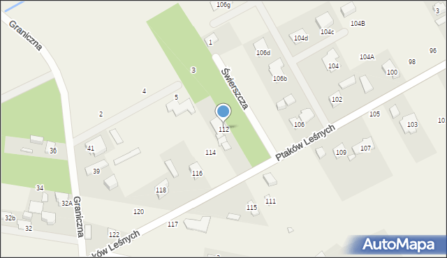 Jastrzębie, Ptaków Leśnych, 112, mapa Jastrzębie