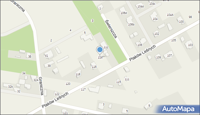 Jastrzębie, Ptaków Leśnych, 114, mapa Jastrzębie