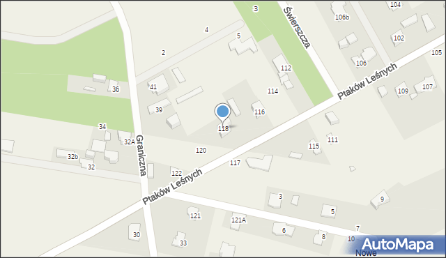 Jastrzębie, Ptaków Leśnych, 118, mapa Jastrzębie