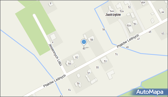 Jastrzębie, Ptaków Leśnych, 60, mapa Jastrzębie