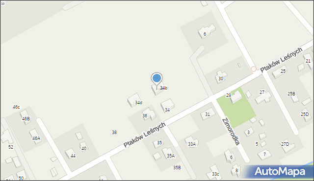 Jastrzębie, Ptaków Leśnych, 34c, mapa Jastrzębie