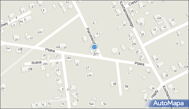 Lubliniec, Ptaka Tomasza, 10, mapa Lubliniec