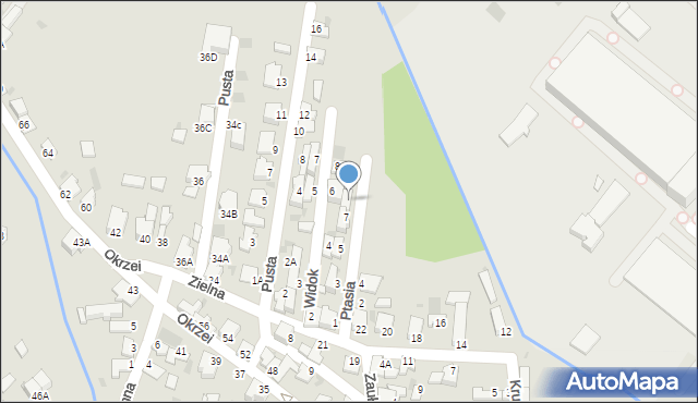 Myszków, Ptasia, 9, mapa Myszków