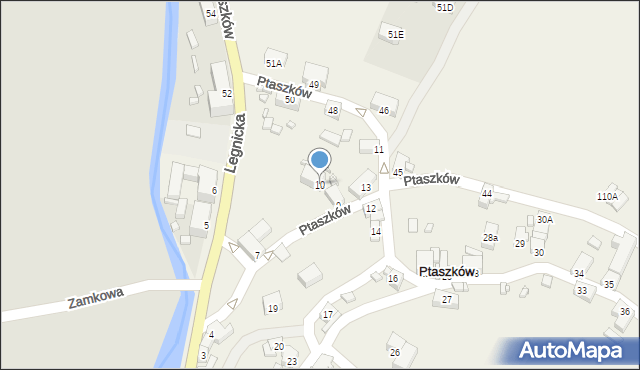 Ptaszków, Ptaszków, 10, mapa Ptaszków