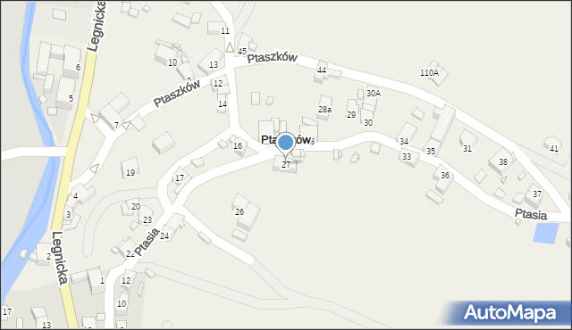 Ptaszków, Ptaszków, 27, mapa Ptaszków