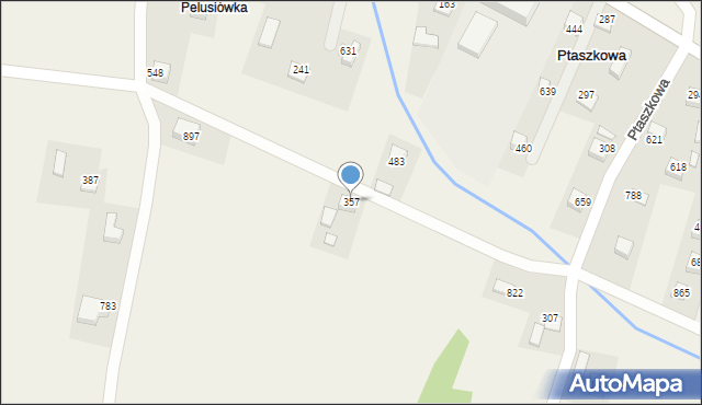 Ptaszkowa, Ptaszkowa, 357, mapa Ptaszkowa