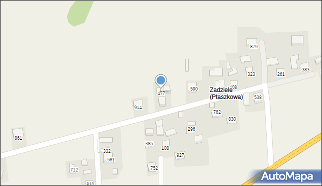 Ptaszkowa, Ptaszkowa, 477, mapa Ptaszkowa