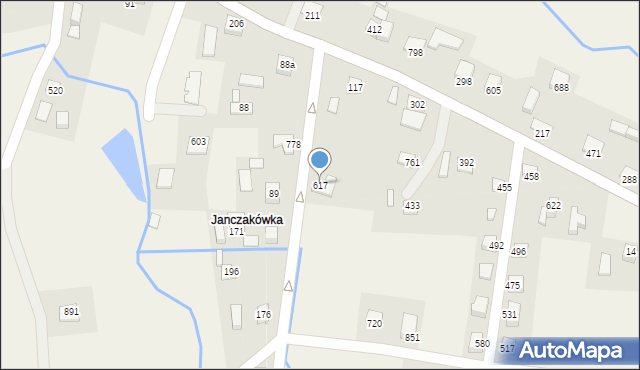 Ptaszkowa, Ptaszkowa, 617, mapa Ptaszkowa