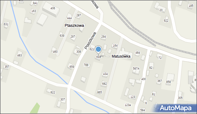 Ptaszkowa, Ptaszkowa, 618, mapa Ptaszkowa