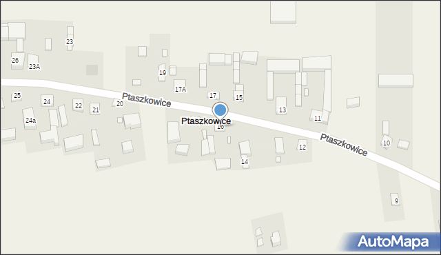 Ptaszkowice, Ptaszkowice, 16, mapa Ptaszkowice