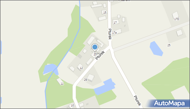 Pturek, Pturek, 13, mapa Pturek