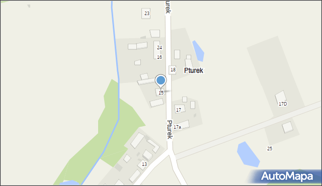 Pturek, Pturek, 15, mapa Pturek