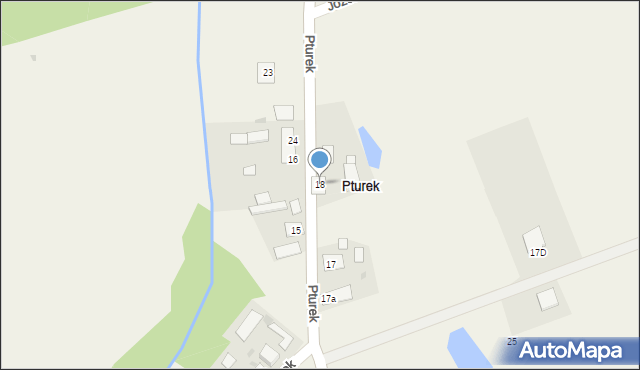 Pturek, Pturek, 18, mapa Pturek