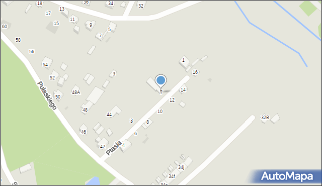 Ruda Śląska, Ptasia, 7, mapa Rudy Śląskiej