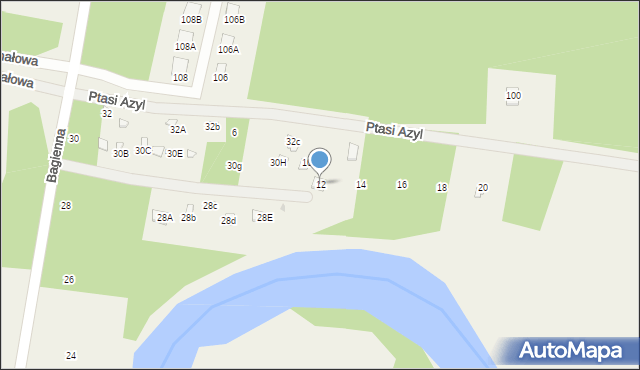 Skrzeszew, Ptasi Azyl, 12, mapa Skrzeszew